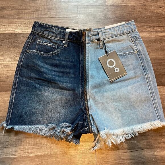 Insane Gene Two-Tone Zipper Denim Shorts – Size Medium, NWT - Picture 1 of 7